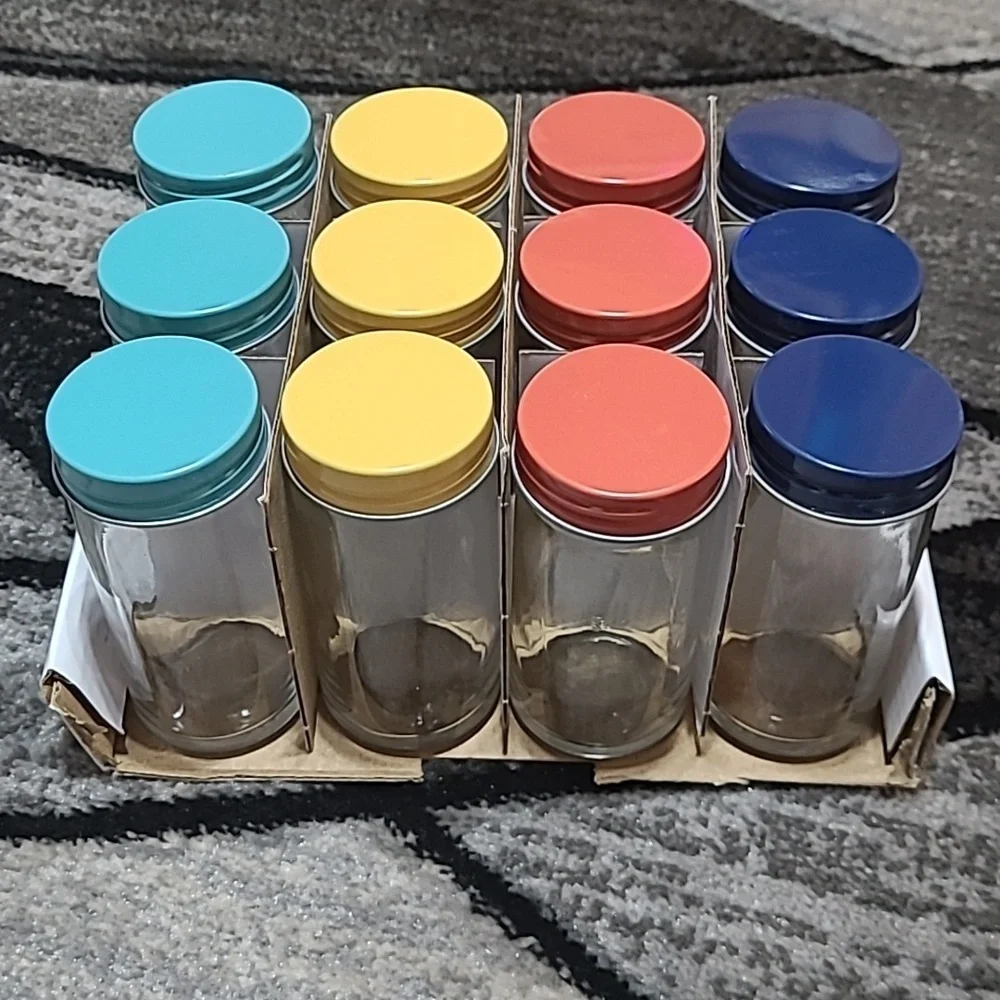 NWOT OLD EAST MINI CANISTERS SET 12 - 2 OZ MULTI COLORS PRICE FIRM